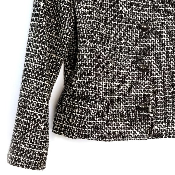Elie Tahari Tweed Virgin Wool Blend Blazer Suit Jacket - Picture 3 of 9